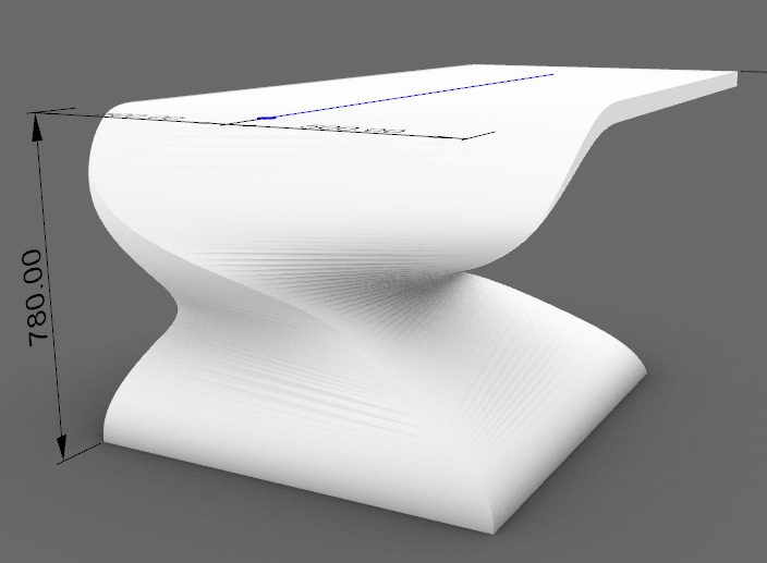 Estudo de aplicação do Z-Motion em produto de geometria contínua.